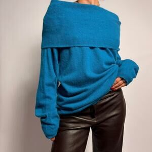 Vintage Outlander Studio Teal Sweater Dress - Size Medium